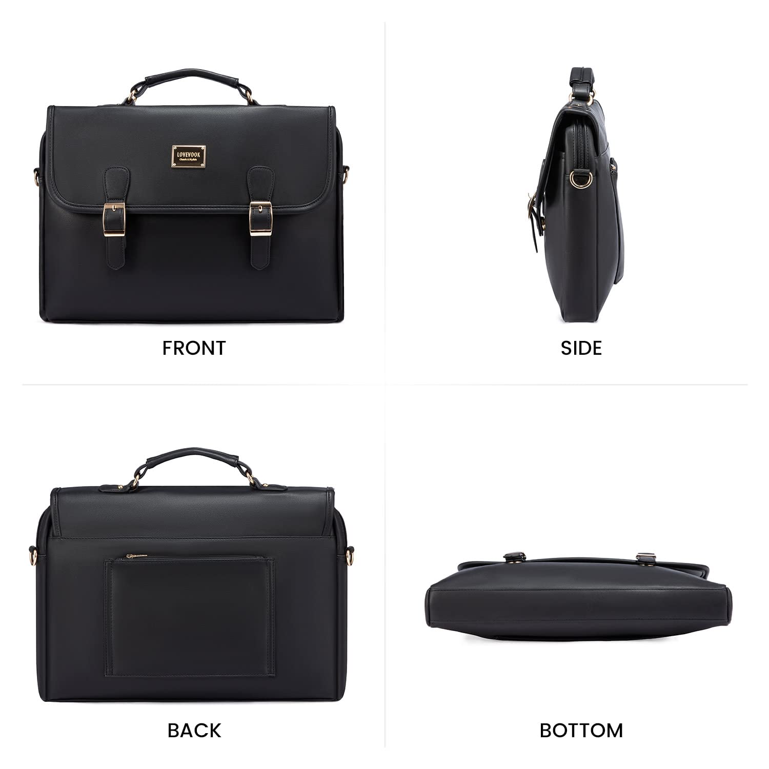Foto 8 pulgar | Bolsa De Ordenador Lovevook Para Ordenador Portátil Para Mujer De 15 6 Pulgadas  Color Negro - Venta Internacional.