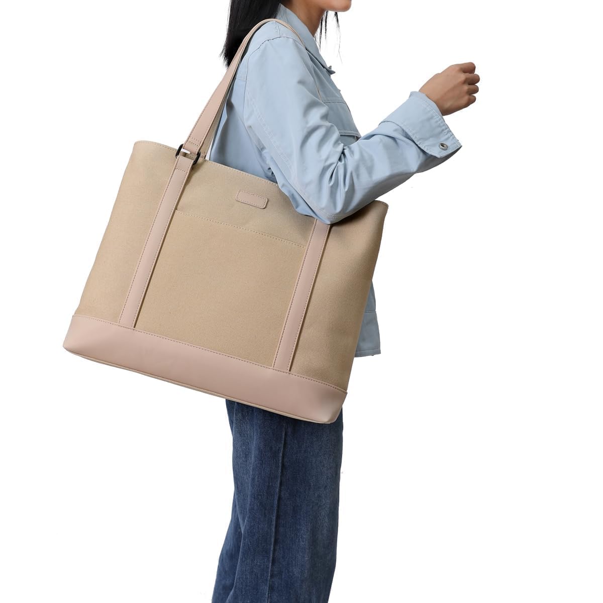 Foto 4 pulgar | Bolsa Para Portátil Barsine Teacher Canvas Tote 15.6 - Venta Internacional.