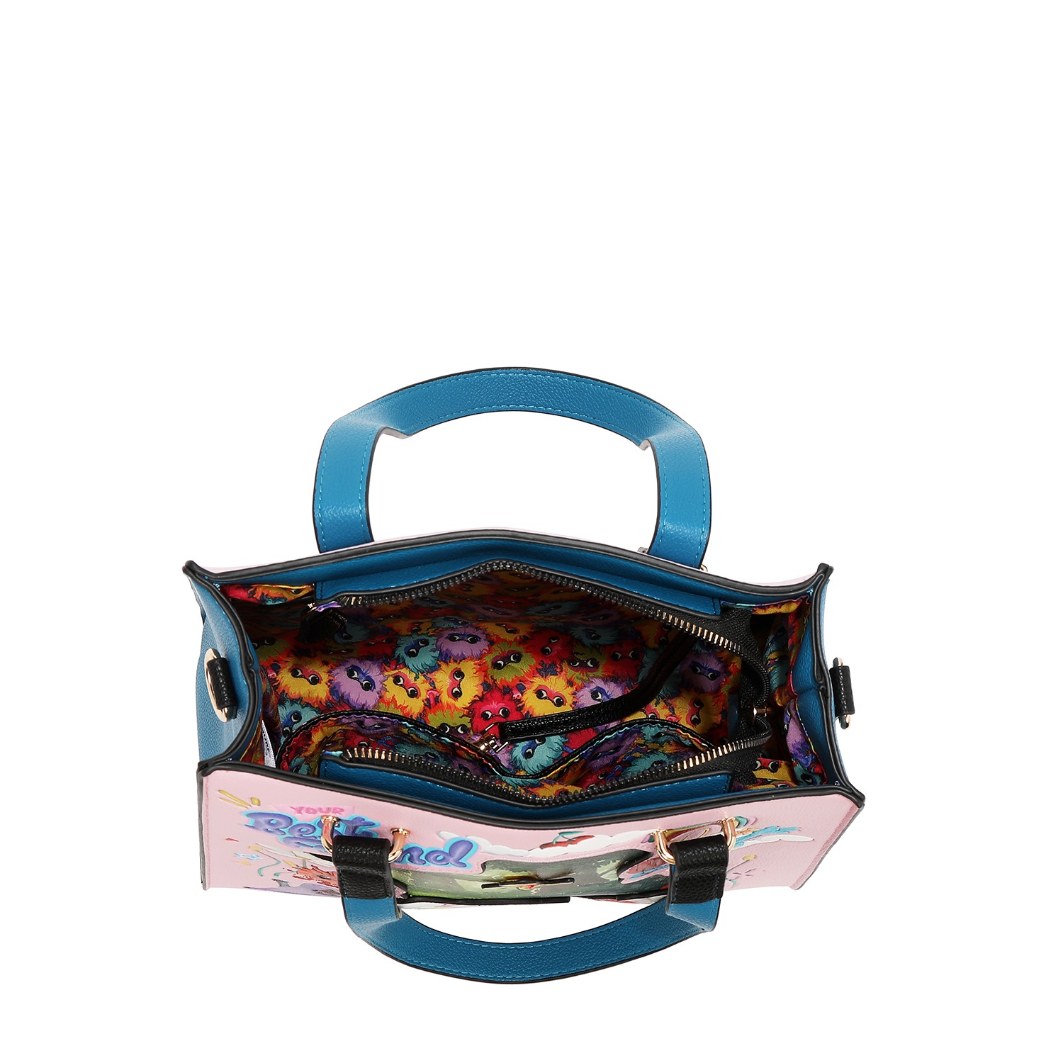 Foto 3 pulgar | Bolsa Shopper Estampada Smurfs By Nicole Lee