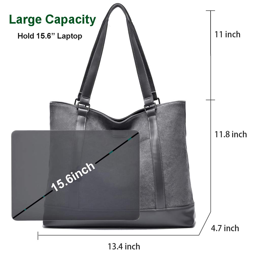Foto 3 | Bolsa Para Portátil Barsine Teacher Canvas Tote 15.6 - Venta Internacional.