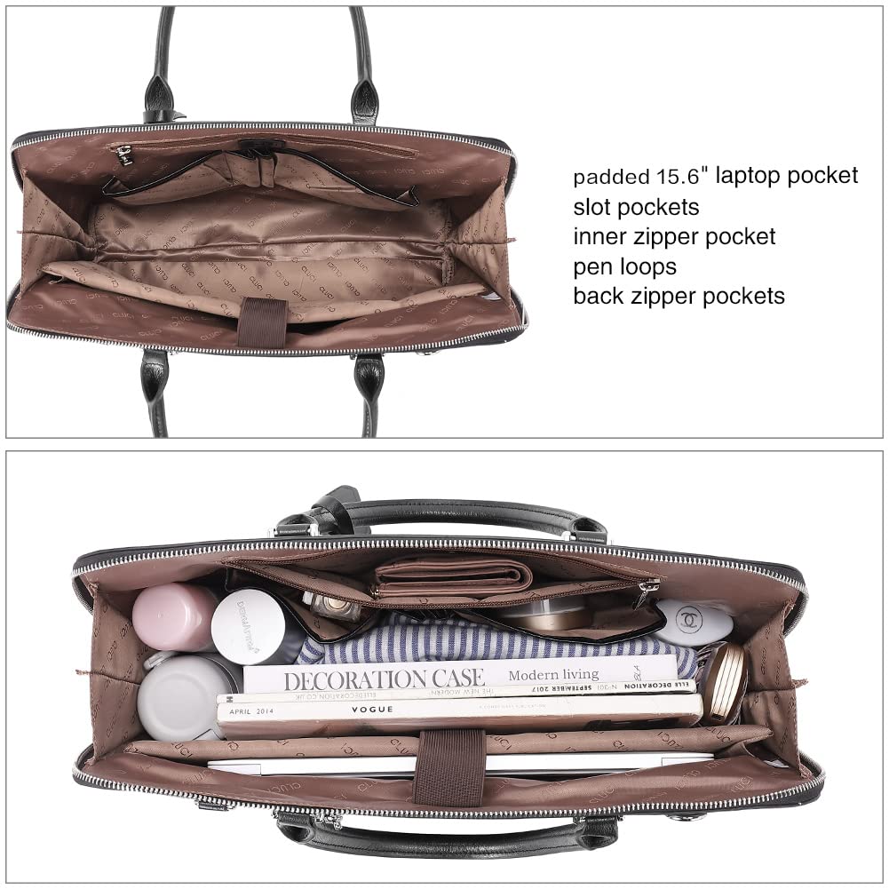 Foto 6 pulgar | Bolsa Para Portátil Cluci De Piel Para Mujer De 15.6 Pulgadas Con Gran Capacidad - Venta Internacional.