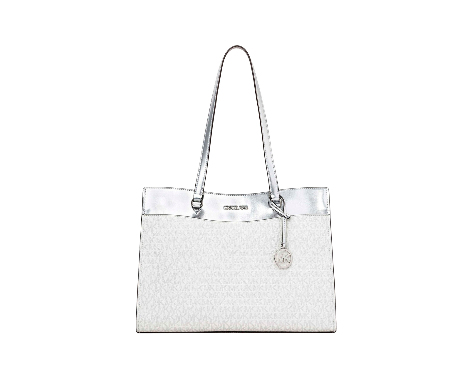 Foto 2 pulgar | Bolsa Michael Kors Jet Set Large Signature Logo Tote Bag 35f4stvt3v Color Plateado
