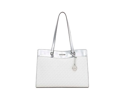 Foto 1 | Bolsa Michael Kors Jet Set Large Signature Logo Tote Bag 35f4stvt3v Color Plateado