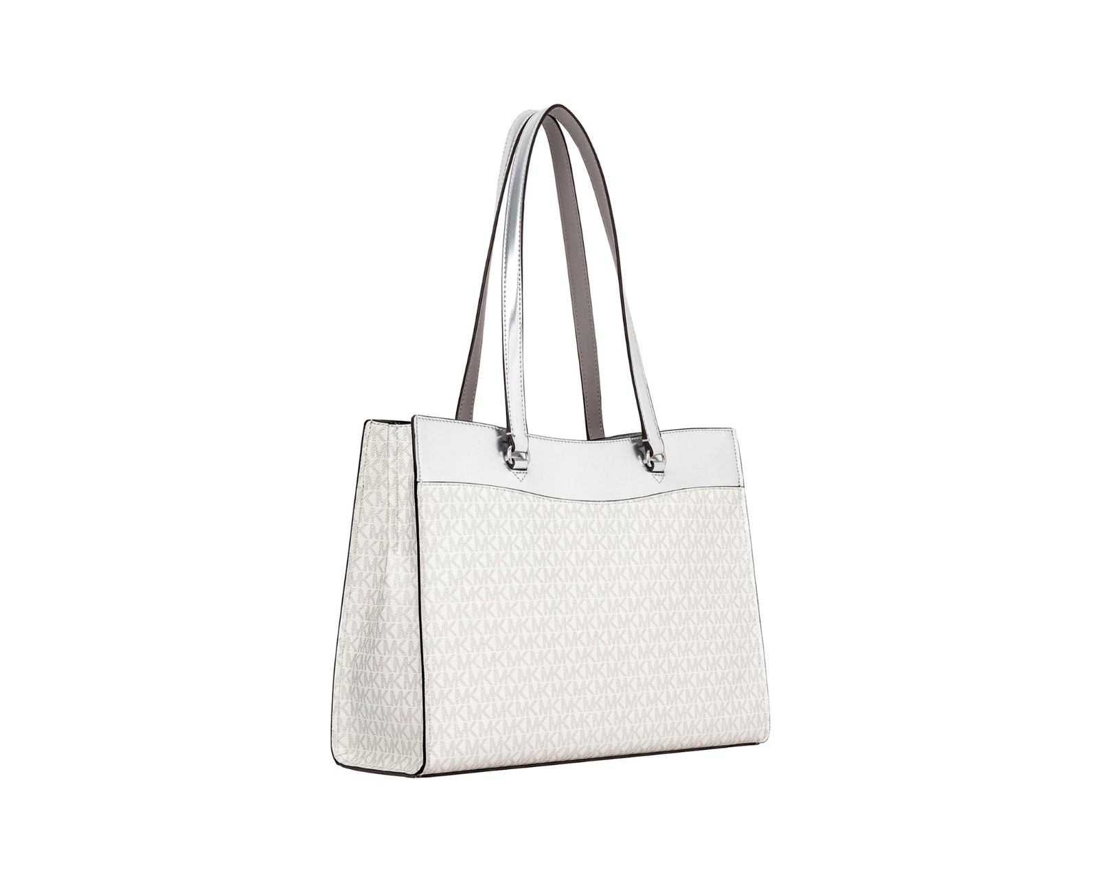Foto 3 pulgar | Bolsa Michael Kors Jet Set Large Signature Logo Tote Bag 35f4stvt3v Color Plateado