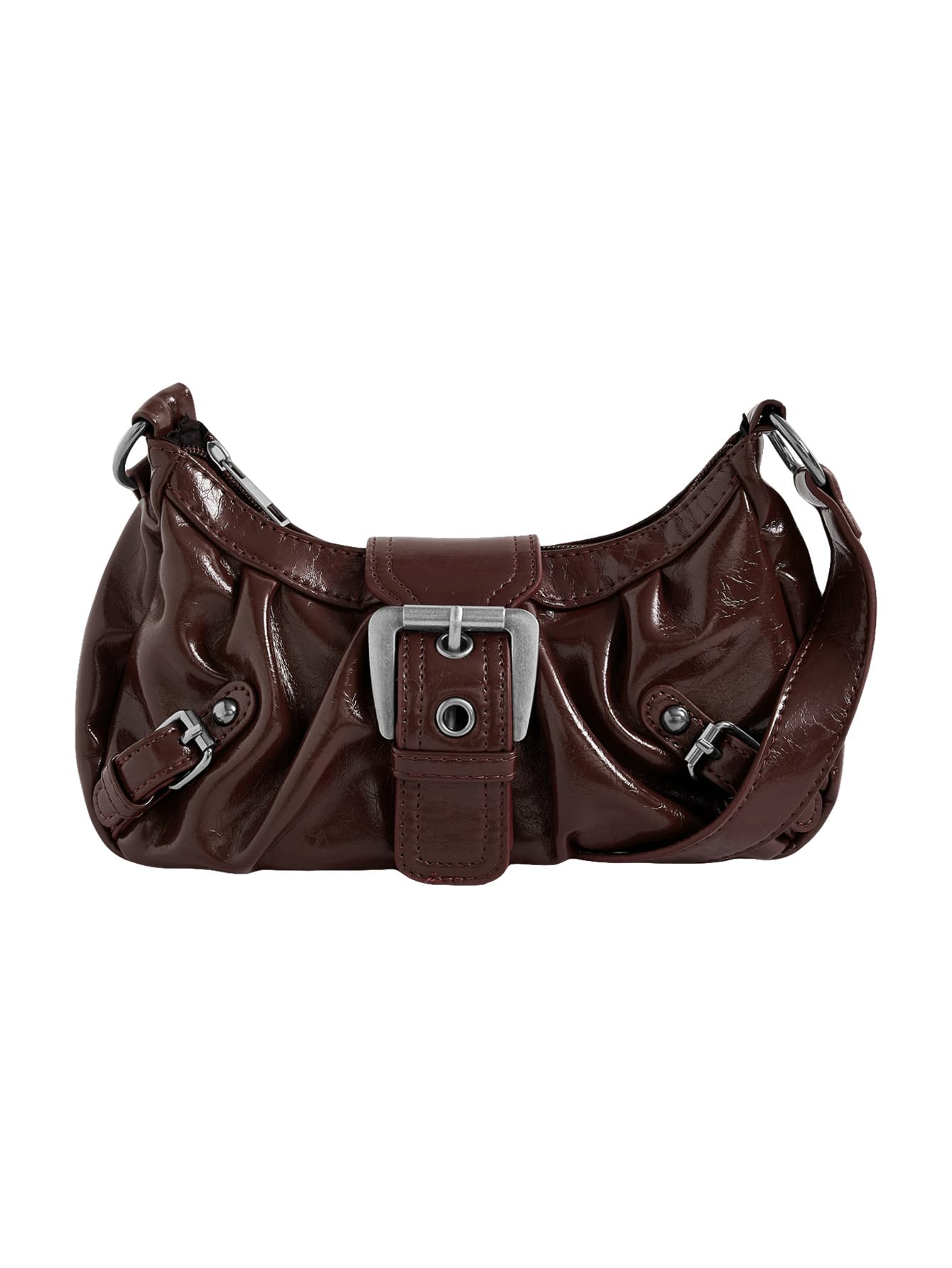 Foto 6 pulgar | Bolso Verdusa Y2k Monedero Goth Hebilla Punk Hobo Café Marrón - Venta Internacional.