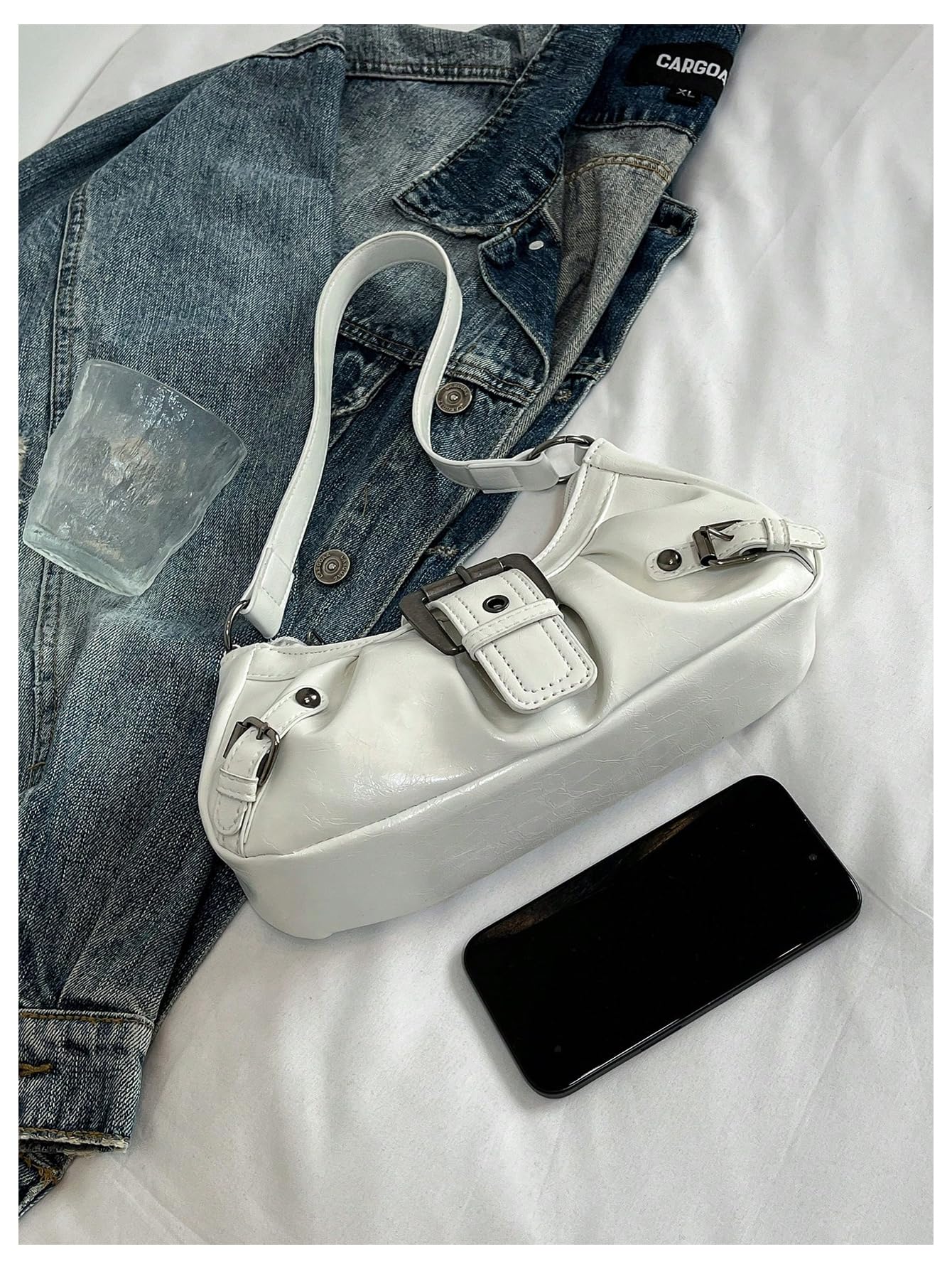 Foto 4 pulgar | Bolso De Hombro Verdusa Y2k Con Hebilla Gótica  Punk  Hobo - Venta Internacional.