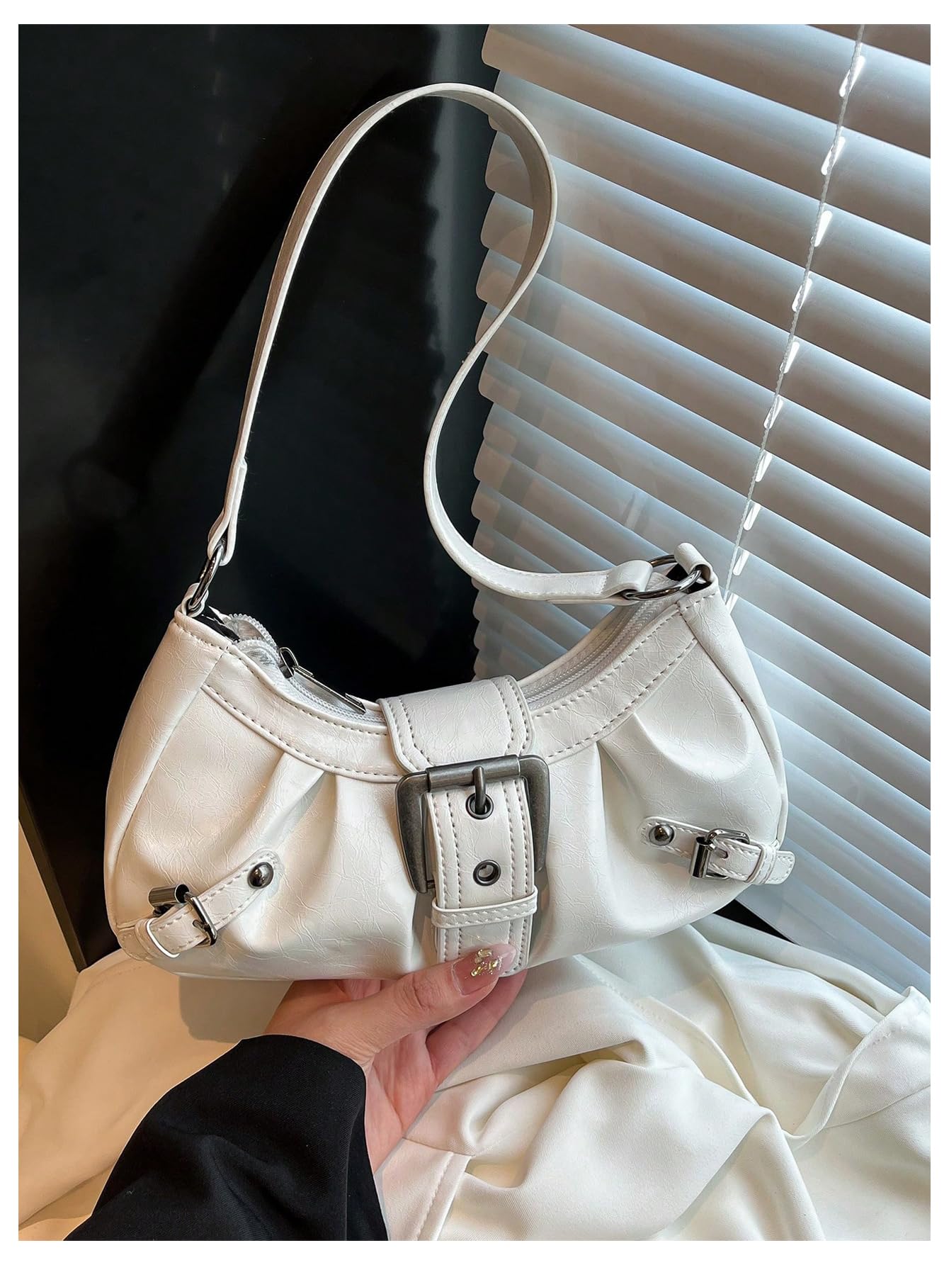 Foto 5 pulgar | Bolso De Hombro Verdusa Y2k Con Hebilla Gótica  Punk  Hobo - Venta Internacional.