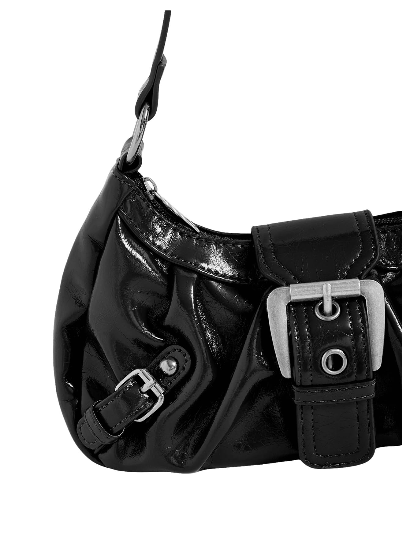 Foto 6 pulgar | Bolso De Hombro Verdusa Y2k Con Hebilla Gótica  Punk  Hobo - Venta Internacional.