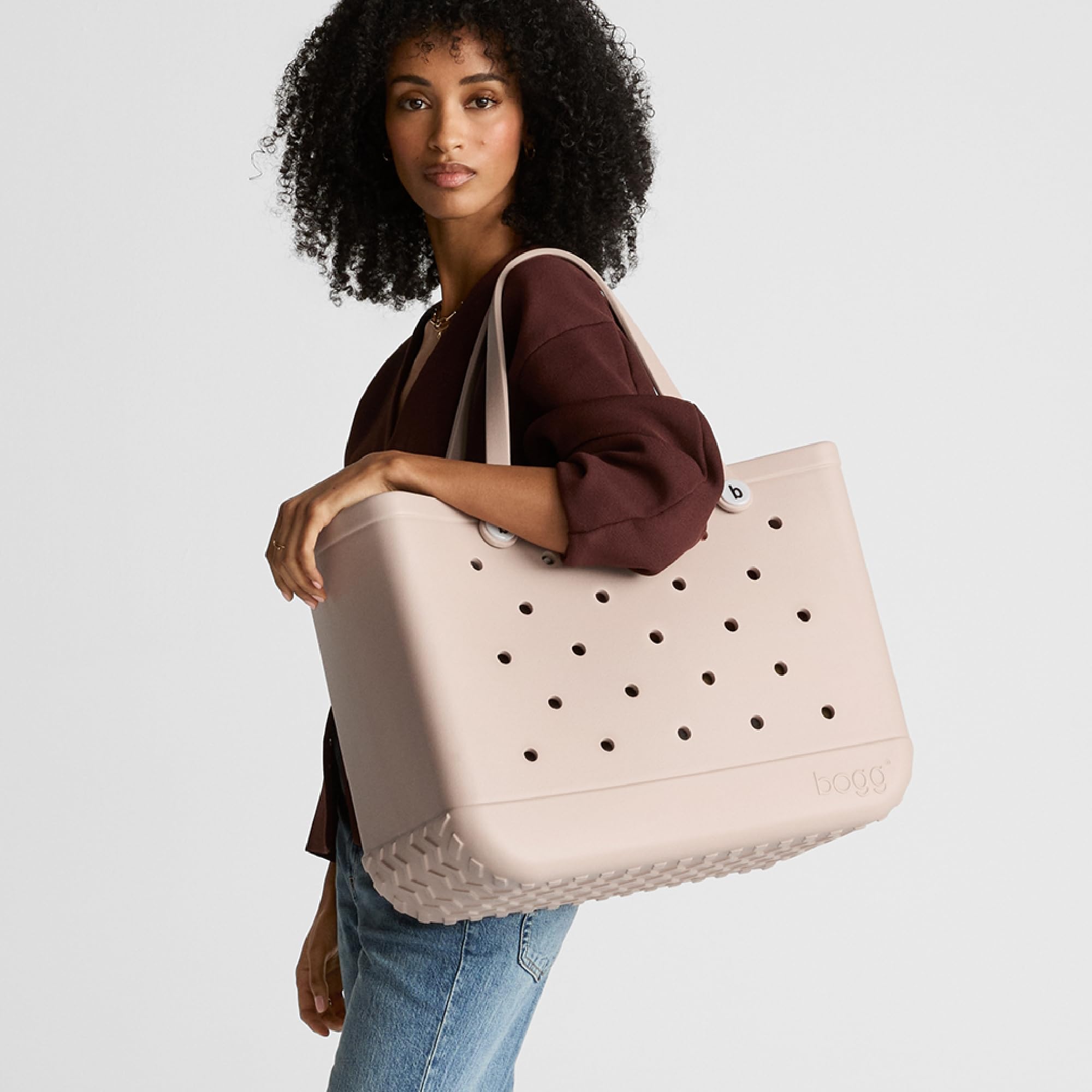 Foto 6 | Bolsa Bogg Bag Original  Grande  De Eva  Multiusos  Gris - Venta Internacional.