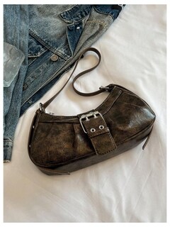 Foto 4 | Bolso De Mano Verdusa Y2k Con Hebilla Gótica Punk Hobo Marrón Oxidado - Venta Internacional.
