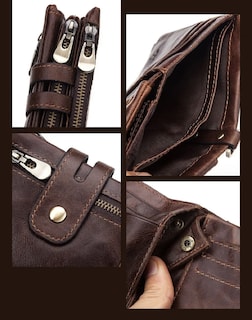 Foto 3 | Cartera de Cuero Malubero con Cepillo Antirrobo