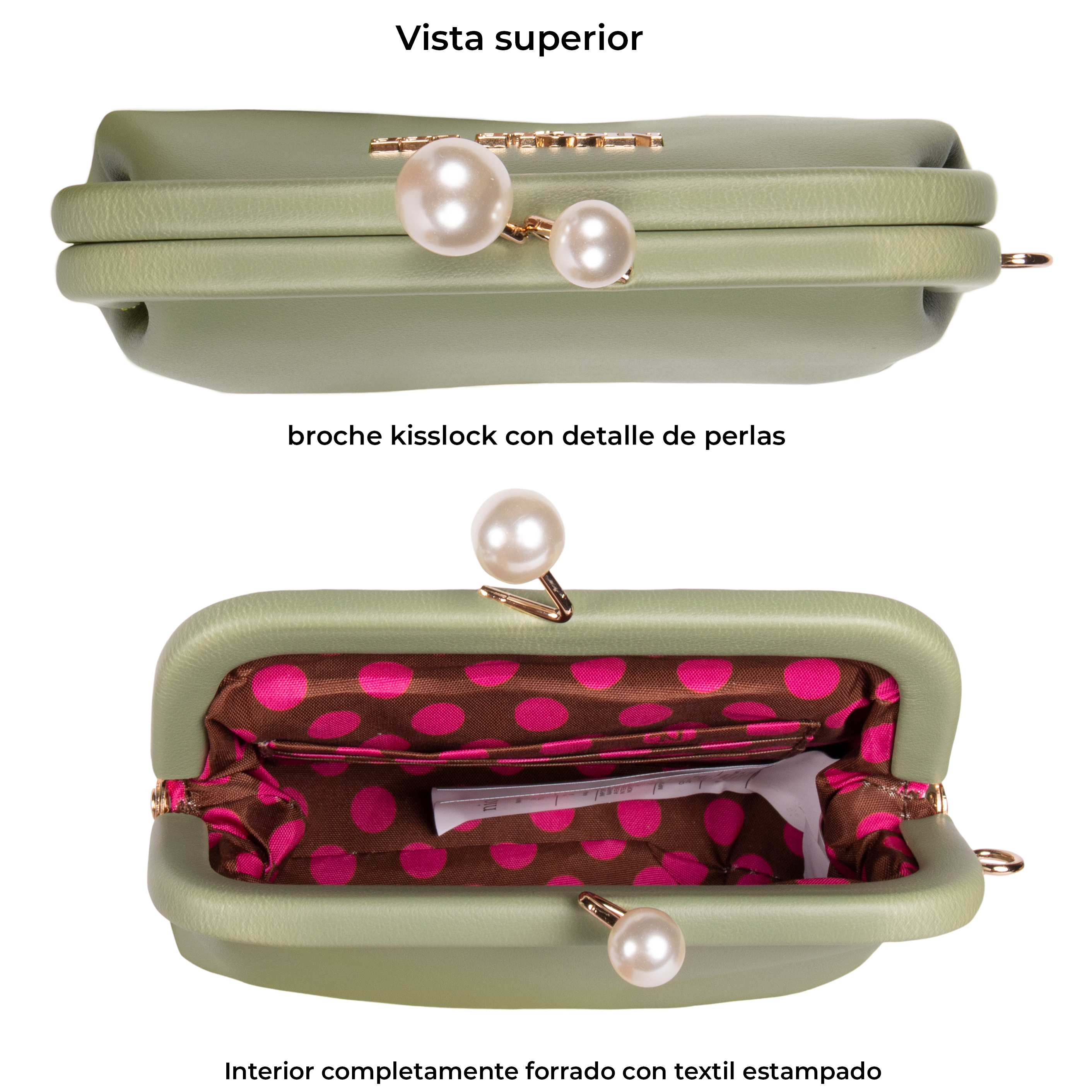 Foto 3 pulgar | Monedero Nicole Lee Elsie color Verde para Mujer
