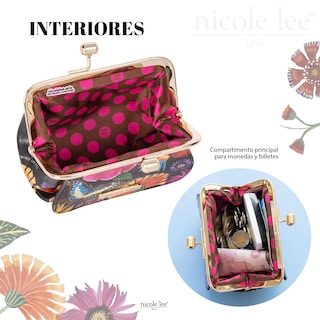 Foto 3 | Mini Monedero Nicole Lee Hadlee Butter-Flower Multicolor