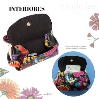 Foto 4 | Mini Monedero Nicole Lee Hadlee Butter-Flower Multicolor