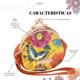 Foto 2 | Minimonedero Nicole Lee Amora Multicolor Butter-flower Mustard