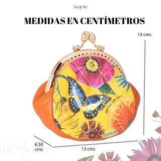 Foto 4 | Minimonedero Nicole Lee Amora Multicolor Butter-flower Mustard