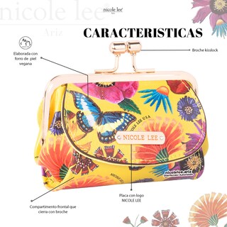 Foto 2 | Mini Monedero Nicole Lee Hadlee Butter-flower Multicolor