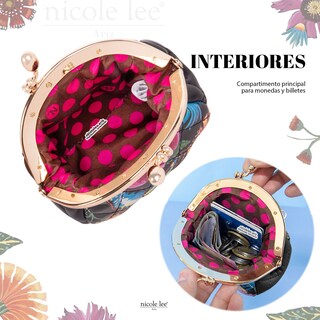 Foto 3 | Mini Monedero Amora Nicole Lee Butter-flower Multicolor