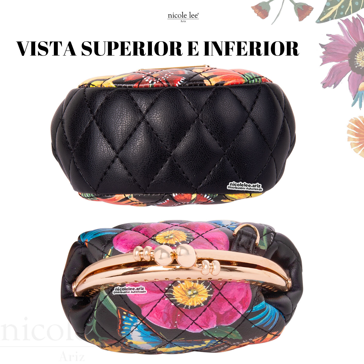 Foto 6 pulgar | Mini Monedero Amora Nicole Lee Butter-flower Multicolor