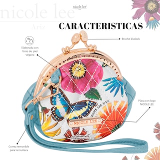 Foto 2 | Mini Monedero Amora Nicole Lee Butter-flower Multicolor