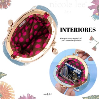 Foto 3 | Mini Monedero Amora Nicole Lee Butter-flower Multicolor