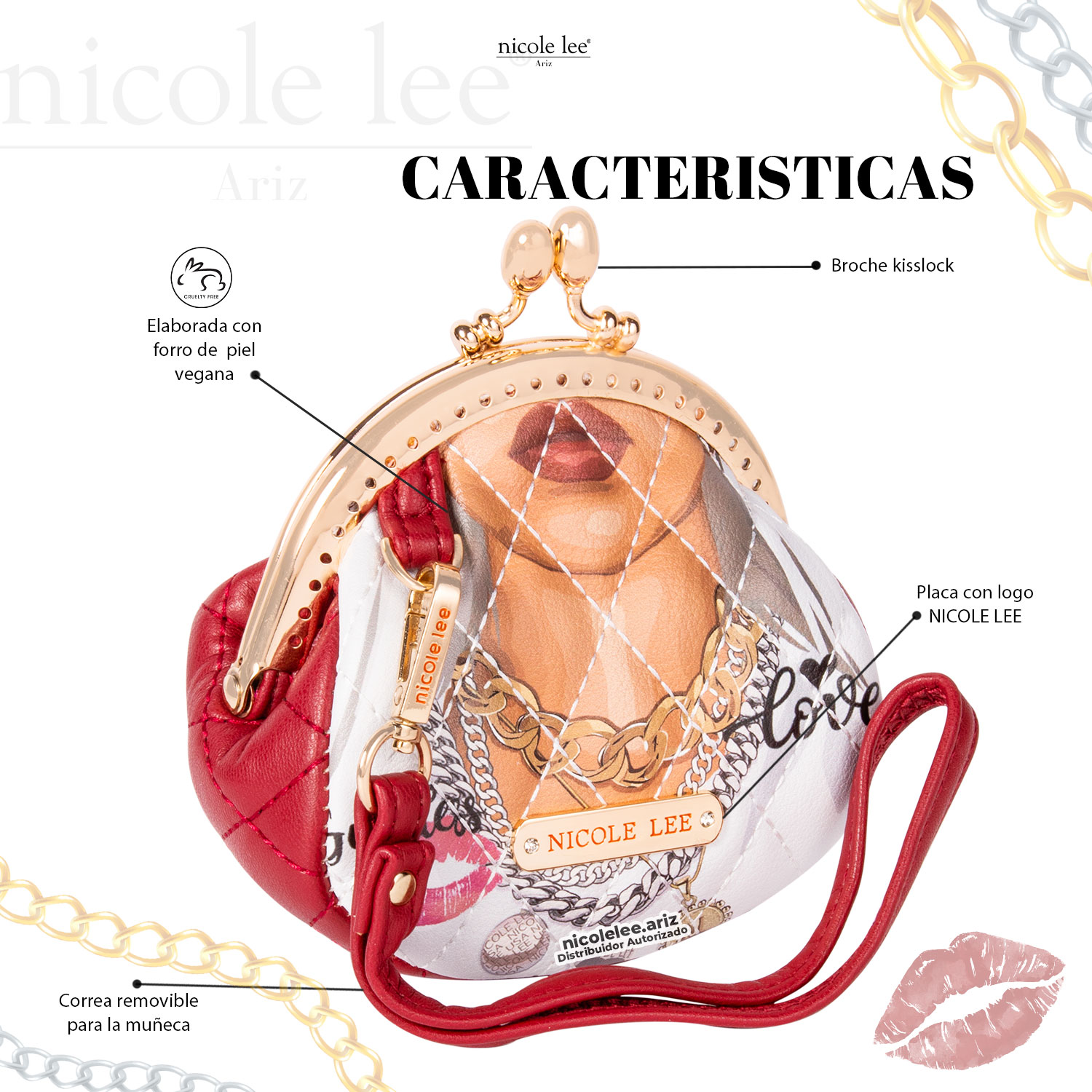 Foto 2 | Mini Monedero Amora Nicole Lee Goddess Of Love