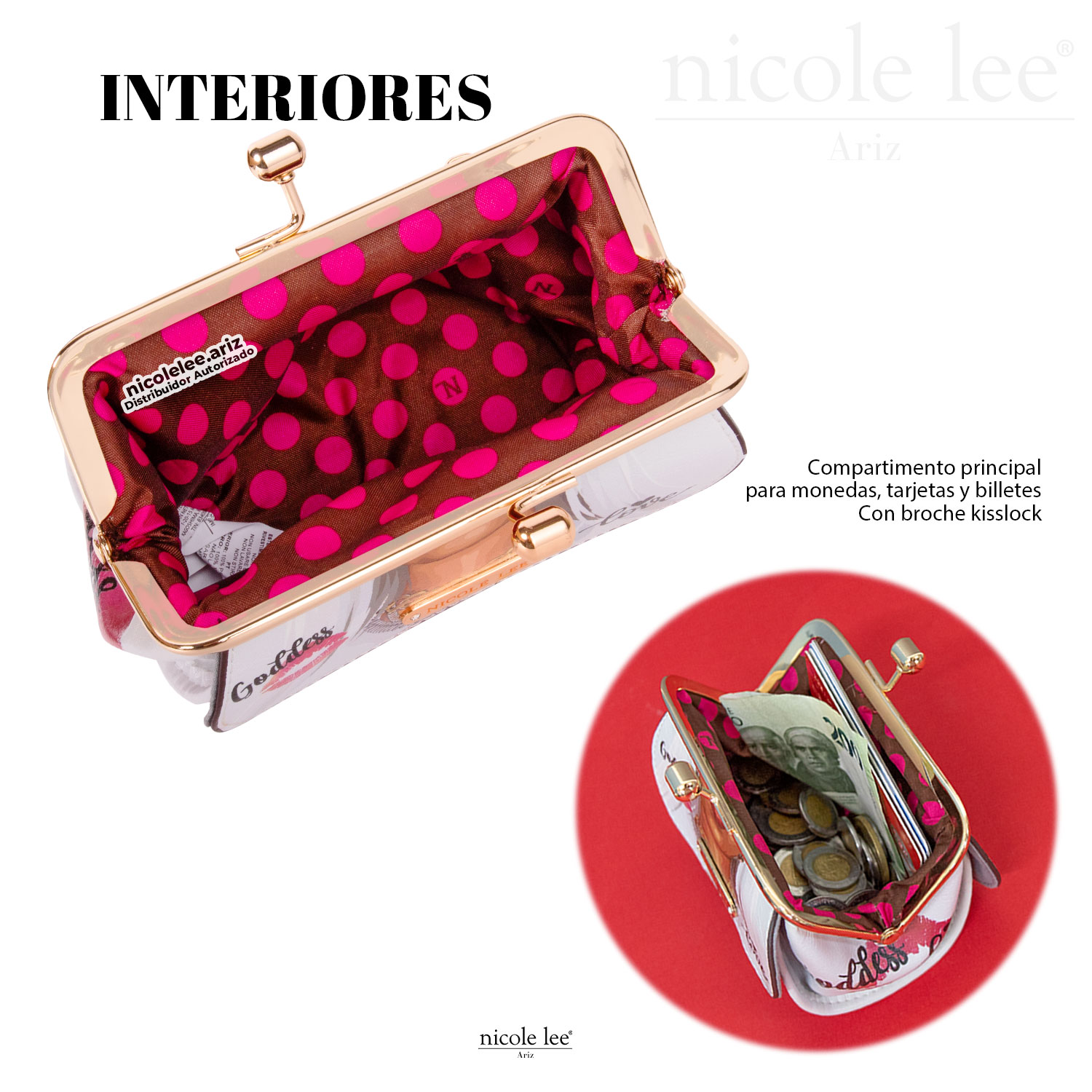 Foto 3 | Monedero Nicole Lee Sadie Goddess Of Love