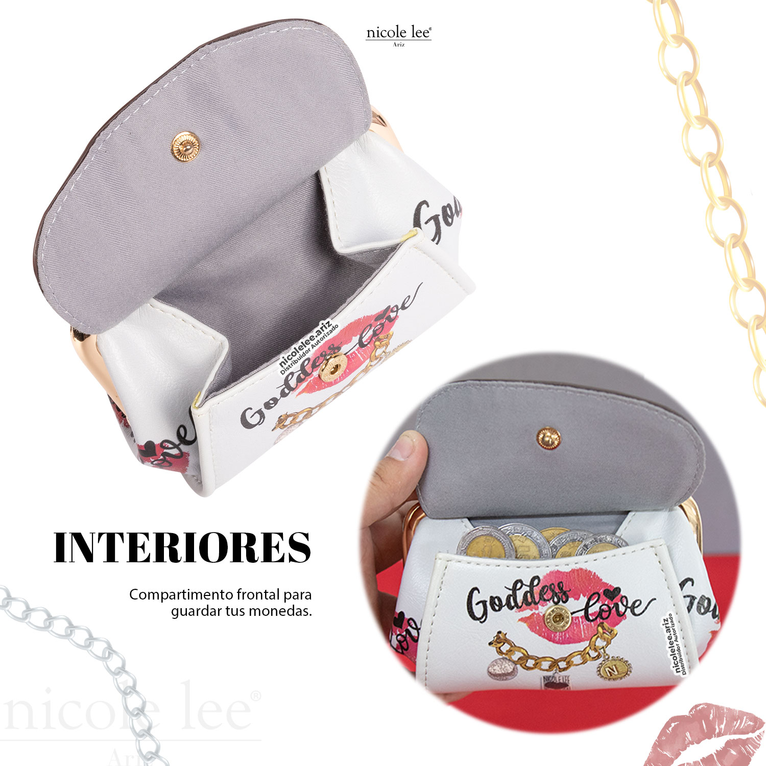 Foto 6 | Mini Monedero Nicole Lee Hadlee Goddess Of Love