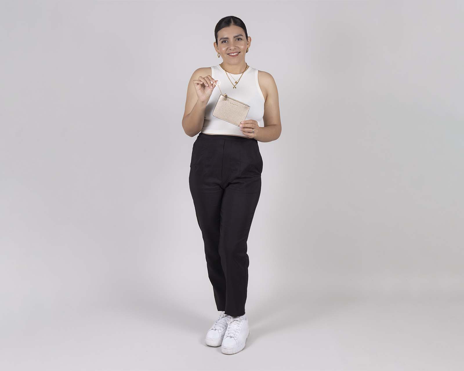 Foto 8 | Monedero Gorett Romina Dorado para Mujer