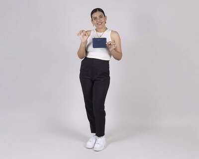 Foto 8 | Monedero Gorett Romina Azul para Mujer