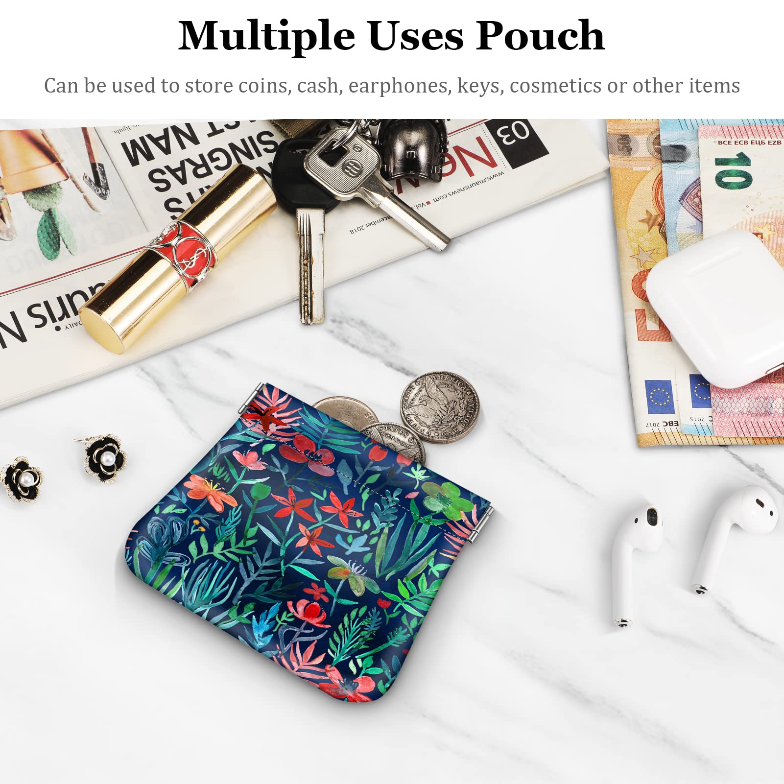 Foto 4 pulgar | Monedero Fintie Multicolor Squeeze de Piel Sintética - Venta Internacional