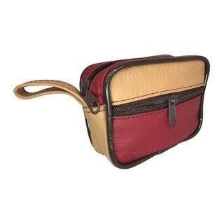 Foto 3 | Monedero de Piel Rojo con Beige para Mujer