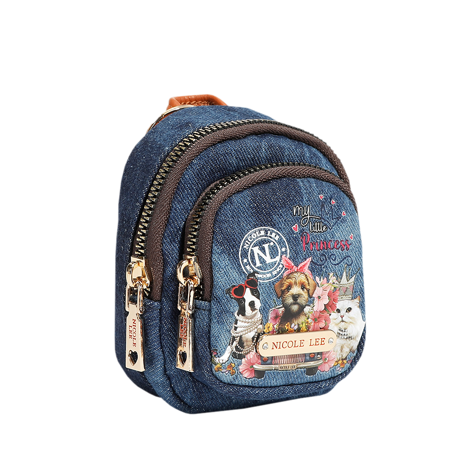 Llavero Nicole Lee Monedero Mochila Mezclilla Family