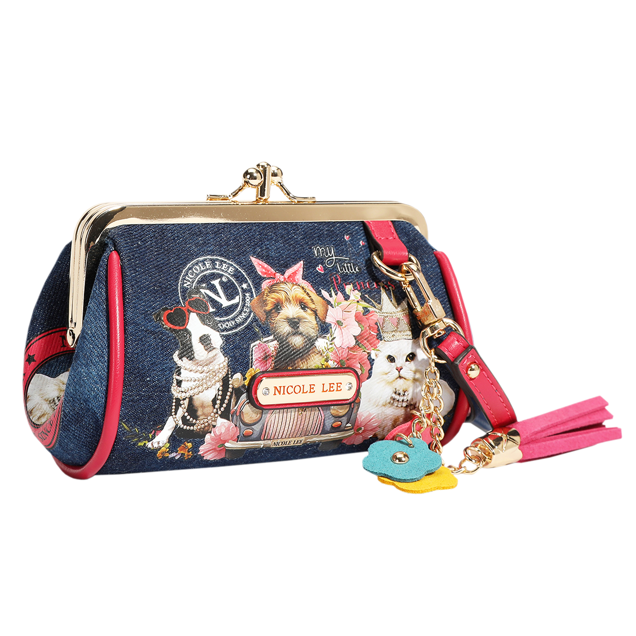 Monedero Nicole Lee De Mezclilla Con Broche Kisslock