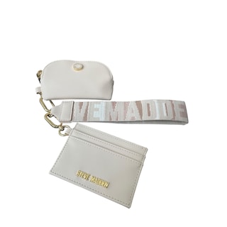 Foto 1 | Monedero Unisex Steve Madden Con Tarjetero Y Muñequera Beige
