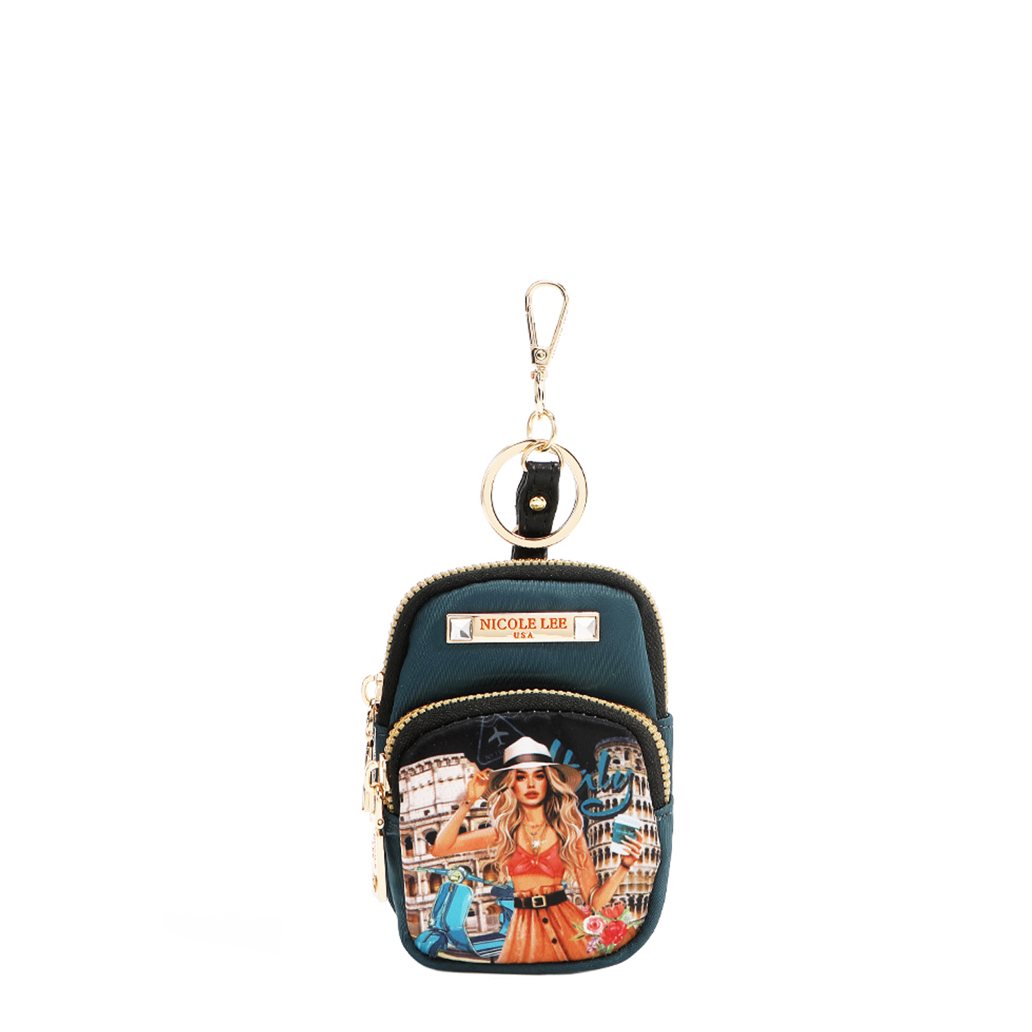 Foto 2 pulgar | Llavero Nicole Lee Monedero Mini Mochila Print Martha