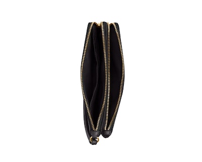 Foto 3 | Monedero Coach Double Zip Wallet Signature Canvas Cx161 Café