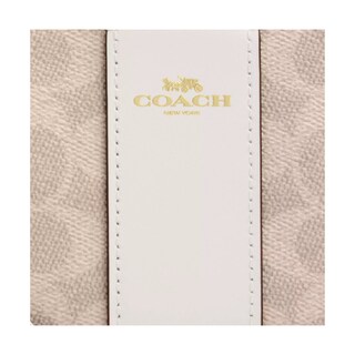 Foto 3 | Monedero Coach Corner Zip Wristlet Signature Canvas Cw854 Color Beige