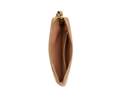 Foto 2 | Monedero Coach Corner Zip Wristlet Signature Canvas Caq57 Beige