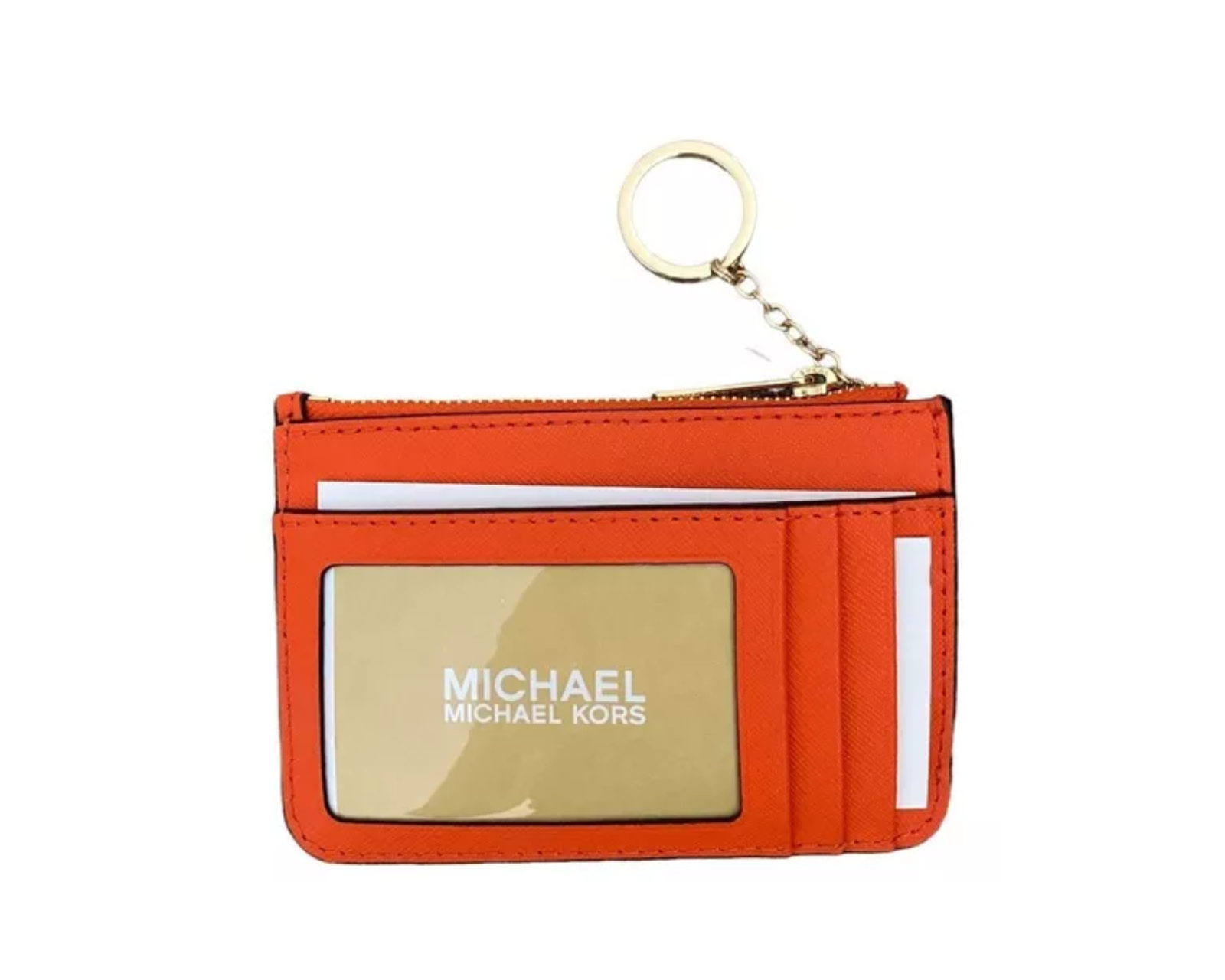 Foto 3 pulgar | Monedero Michael Kors Jet Set Travel Small Saffiano Leather Coin Pouch 35f7gtvu1l Color Naranja