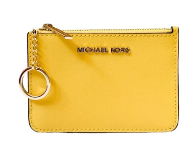Foto 1 | Monedero Michael Kors Jet Set Travel Small Saffiano Leather Coin Pouch 35f7gtvu1l Color Amarillo