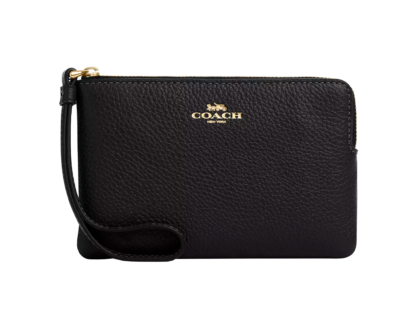 Foto 1 | Monedero Coach Corner Zip Wristlet Cp483 Color Negro