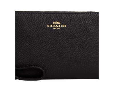 Foto 3 | Monedero Coach Corner Zip Wristlet Cp483 Color Negro