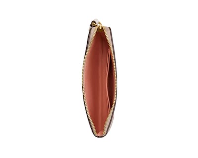 Foto 2 | Monedero Coach Corner Zip Wristlet In Signature Canvas Con Estampado De Flores Car20 Color Beige