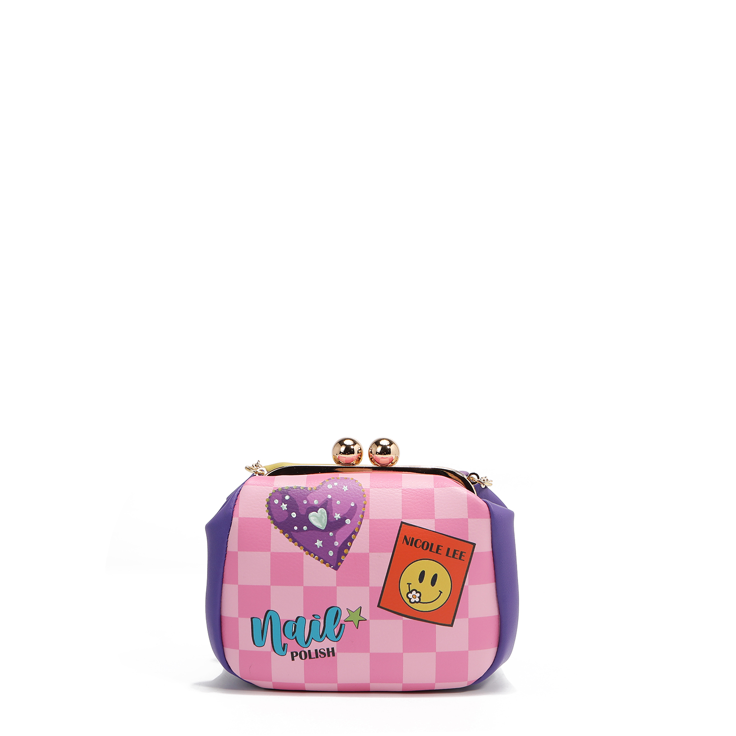 Foto 3 pulgar | Monedero Crossbody C/kiss Lock Nicole Lee Print Nail Polish