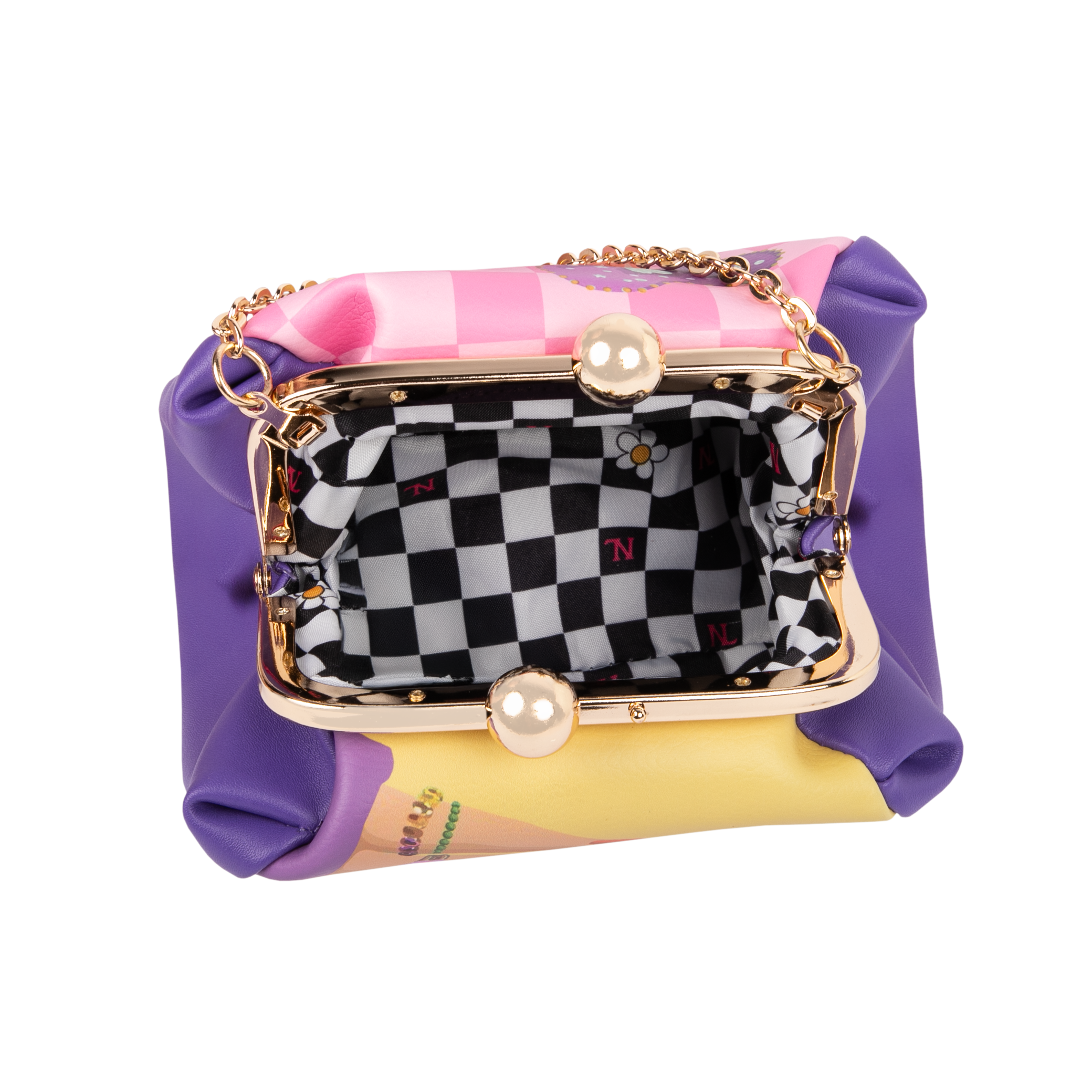 Foto 5 pulgar | Monedero Crossbody C/kiss Lock Nicole Lee Print Nail Polish