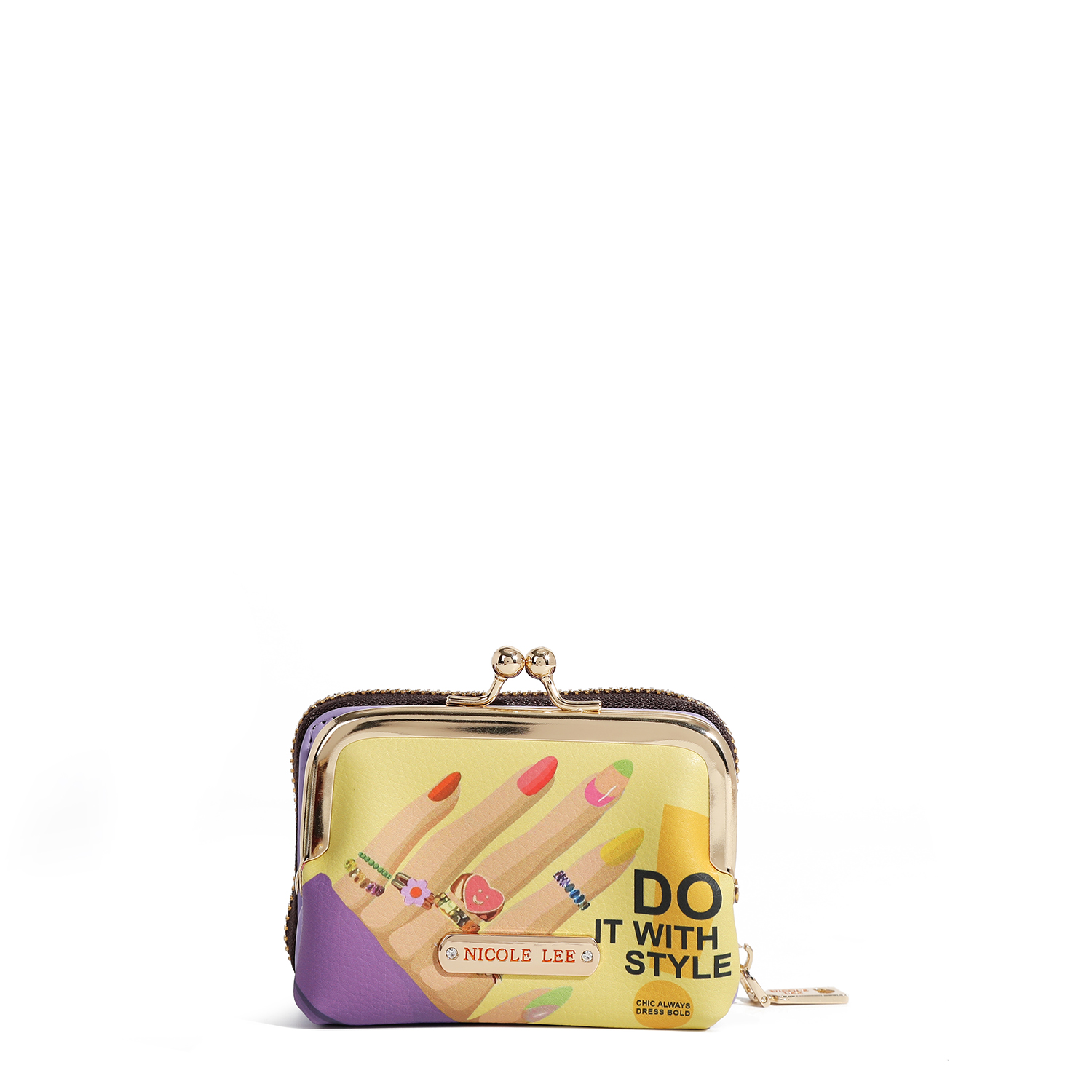 Monedero Con Tarjetero Nicole Lee Print Nail Polish