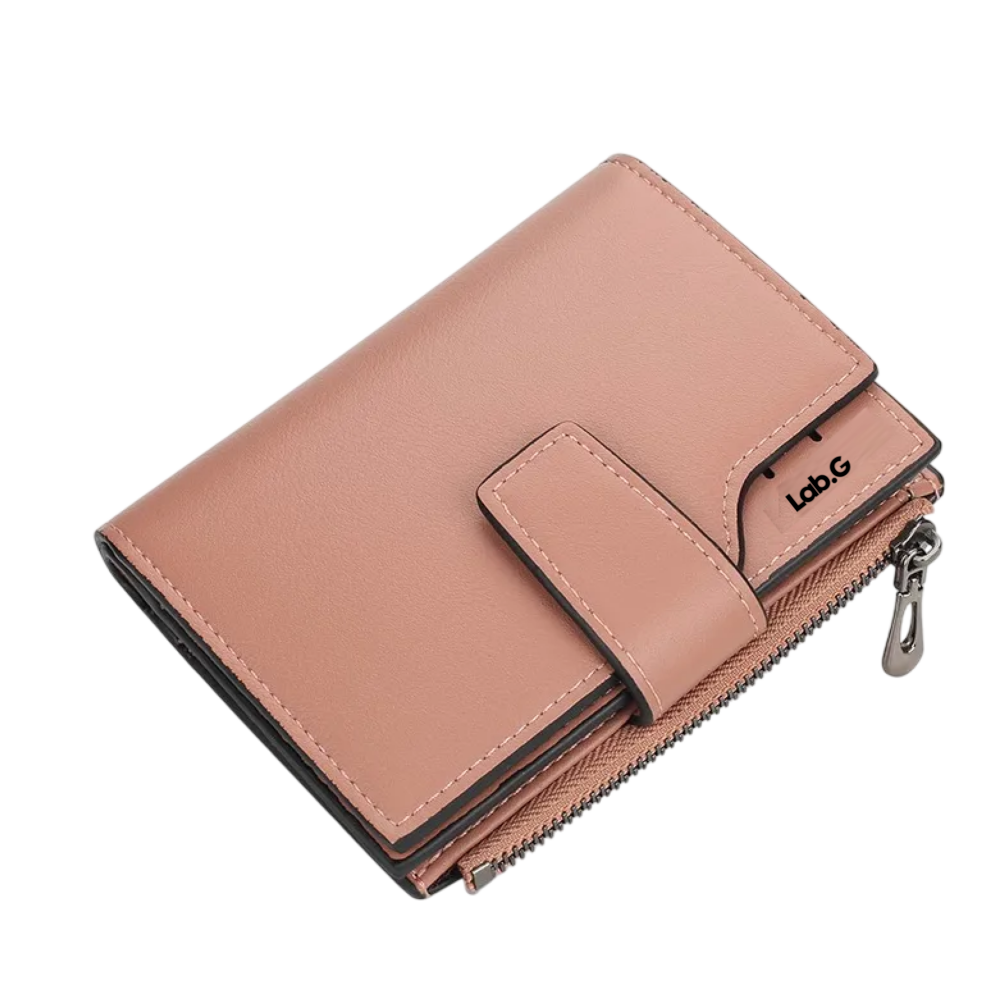 Juvenil Y Excelente Cartera, Lab.g Monedero De Dama,multifunción Coral Claro