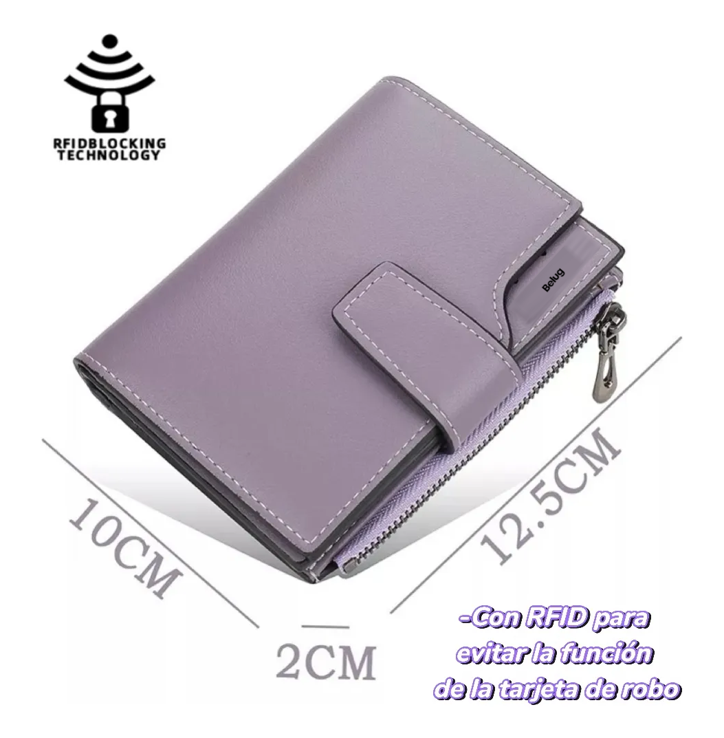 Foto 3 pulgar | Juvenil Y Excelente Cartera, Belug Monedero De Dama,multifunción Violeta