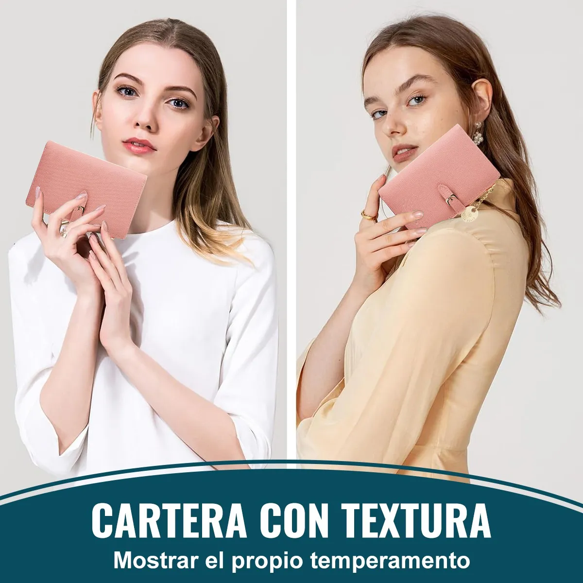 Foto 3 pulgar | Cartera Lab.g Pequeña Con Tarjetero Para Mujer Rosa